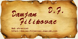 Damjan Filipovac vizit kartica